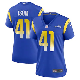 womens nike dan isom royal los angeles rams game player jer